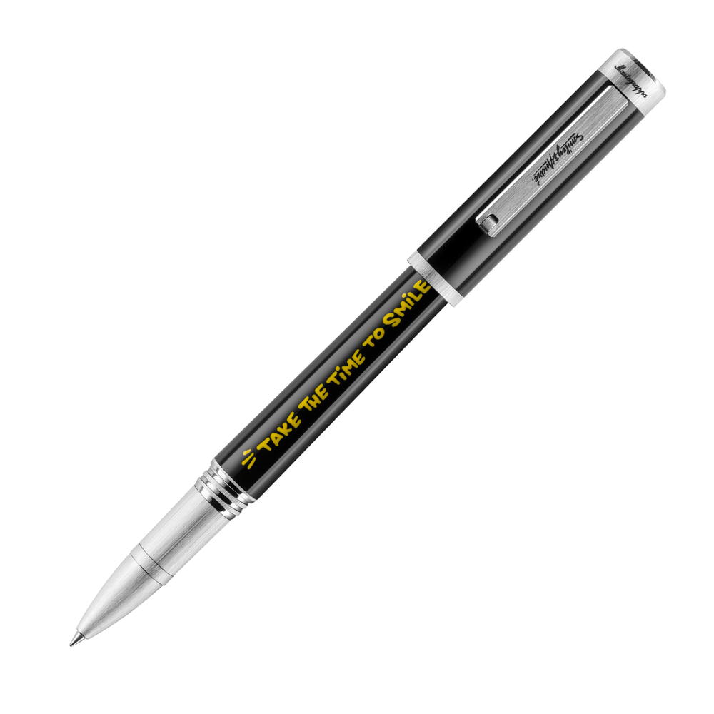 Montegrappa Elmo Füllfederhalter – Schwarz, Edelharz & Edelstahl, EF-Feder, 14,2 Cm