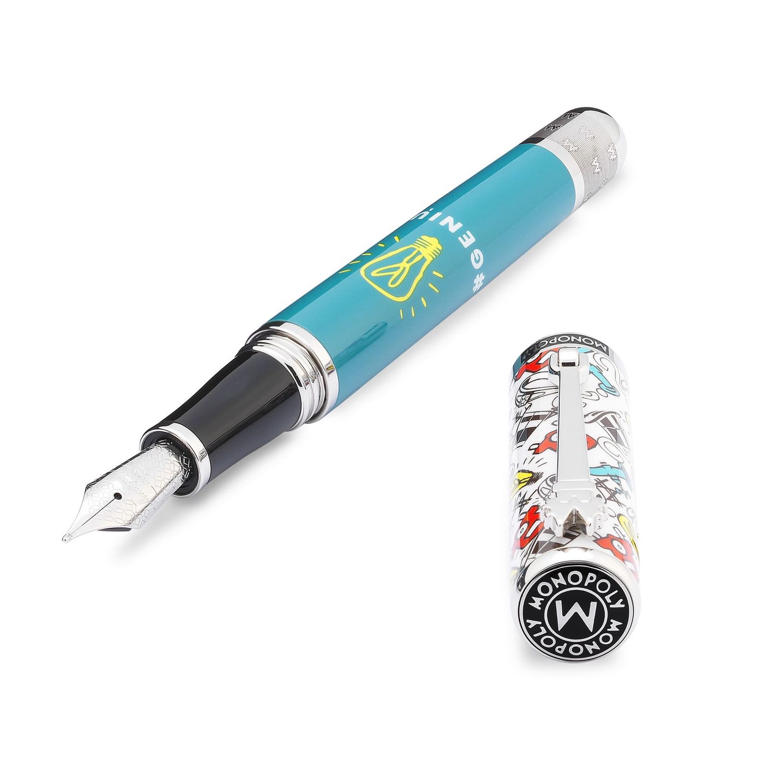 Caneta Montegrappa Monopoly Players Genius Tinteiro