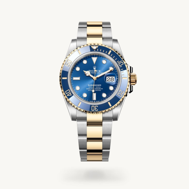 Rolex Submariner em aço e ouro, M126613LB-0002 | Dryzun Joias
