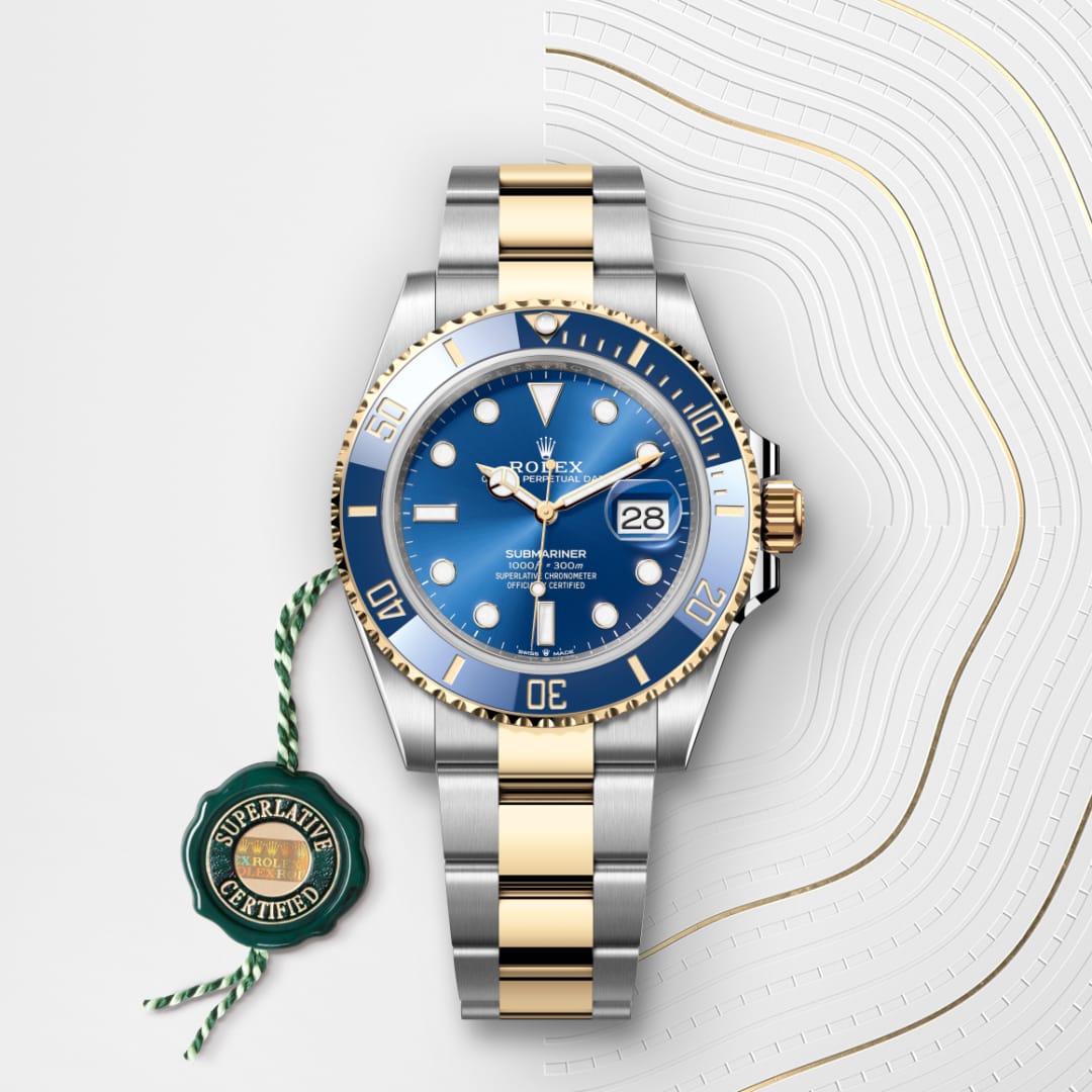 Rolex Submariner em aço e ouro, M126613LB-0002 | Dryzun Joias
